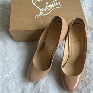 Christian Louboutin Bianca 140 Patent Calf Nude